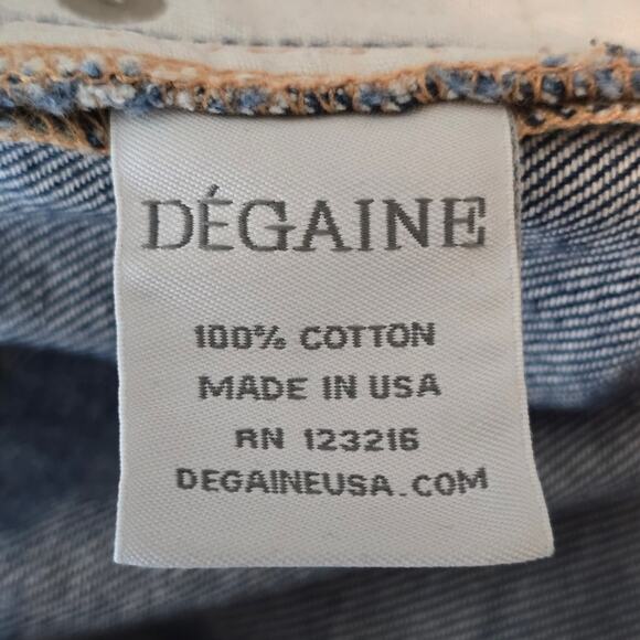 DEGAINE Whiskering Distressed Medium Wash Straight Leg Jeans Women's 27 - Picture 5 of 5
